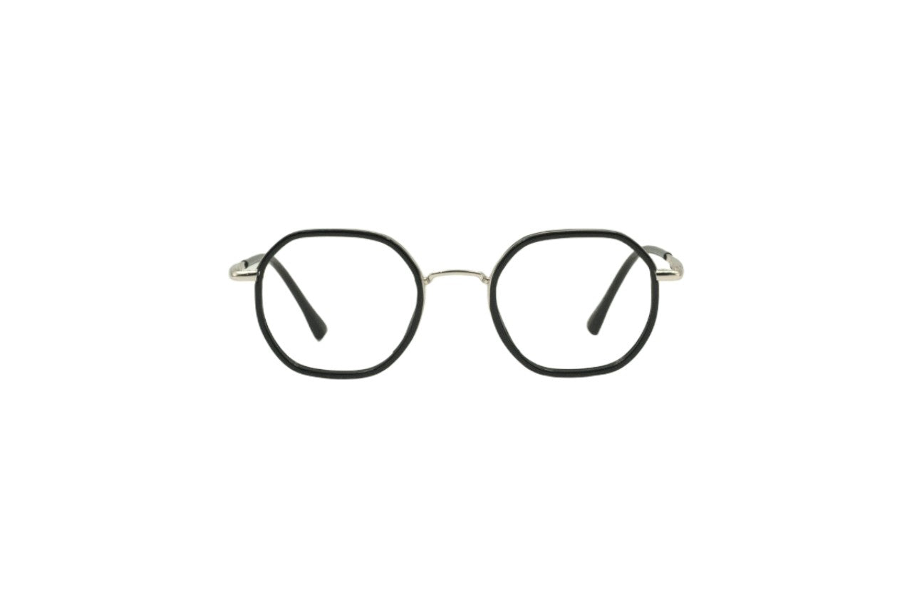 Tom Eye Metal Round Black Golden Eyeglasses