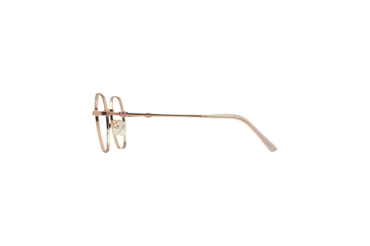Tom Eye Metal Round Pink Black Eyeglasses