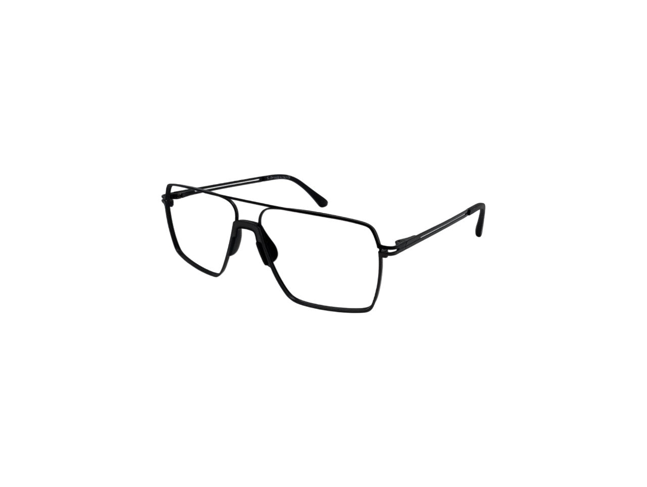 Tom Eye Metal Aviator Black Silver Eyeglasses