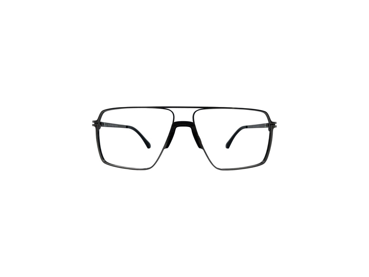 Tom Eye Metal Aviator Black Silver Eyeglasses