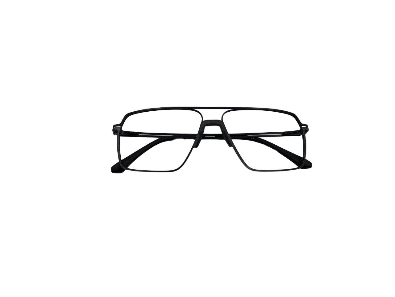 Tom Eye Metal Aviator Black Silver Eyeglasses