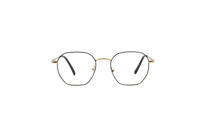 Tom Eye Metal Round Gold Black Eyeglasses