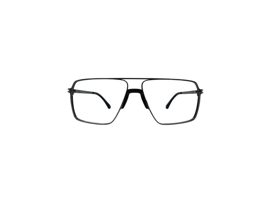 Tom Eye Metal Aviator Black Silver Eyeglasses
