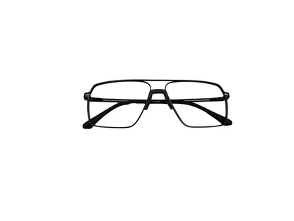 Tom Eye Metal Aviator Black Silver Eyeglasses
